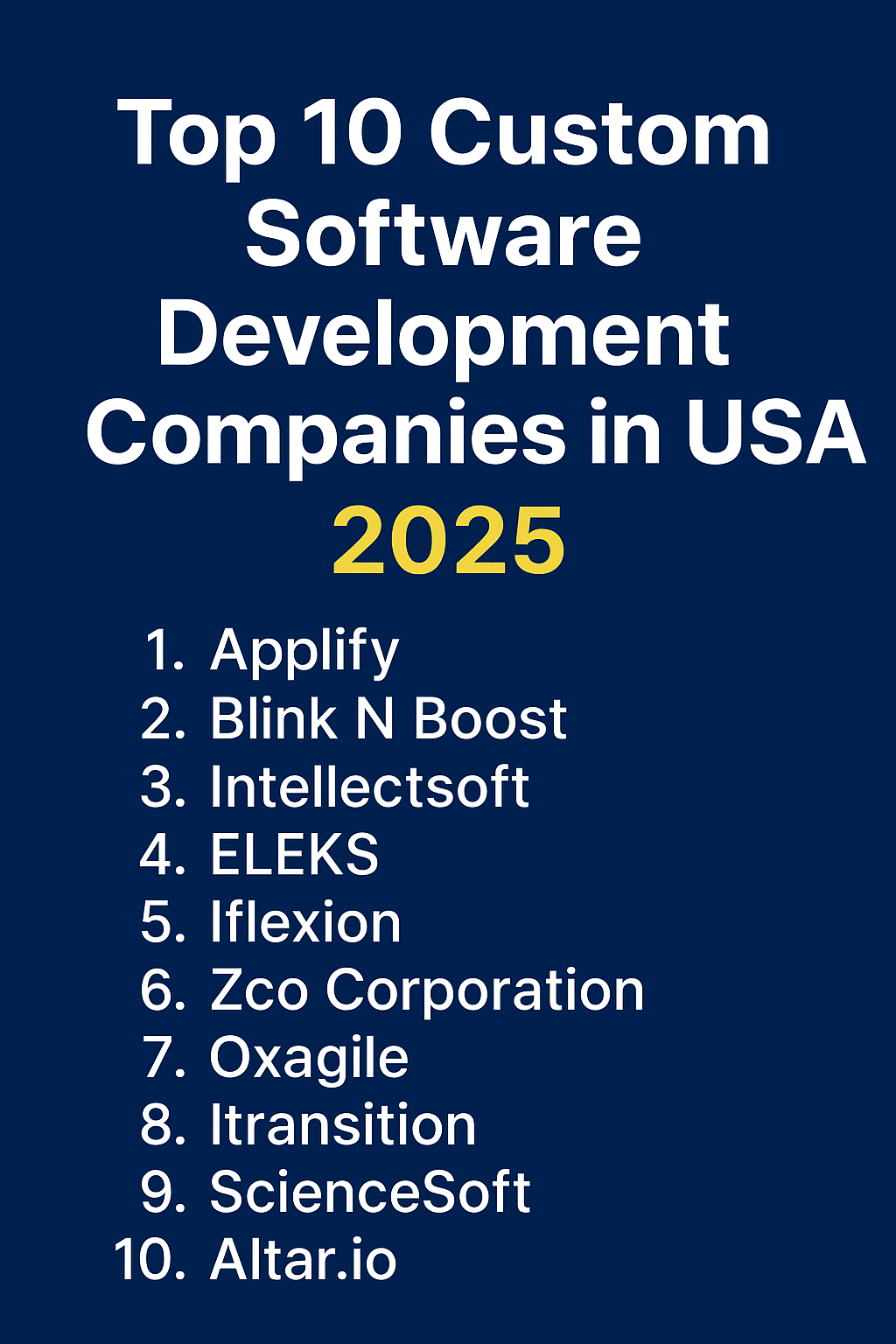 Top 10 Custom Software Development Companies in USA
